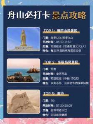 舟山景点比较好玩的排名，舟山哪些景点好玩