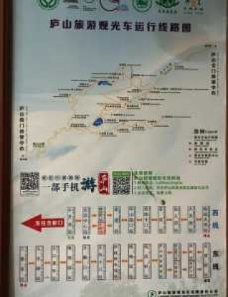庐山旅游景点路线图？庐山旅游景点路线图片？