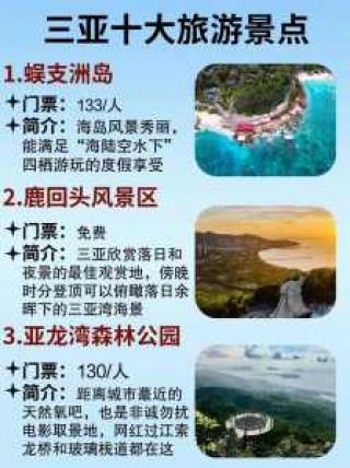 三亚湾景点排名榜，三亚湾值得去的景点？