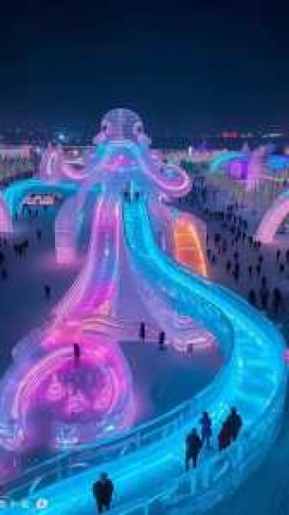 哈尔滨冰雪大世界冰雕？哈尔滨冰雪大世界冰雕作品？