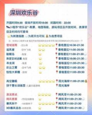 深圳欢乐谷游玩项目表，深圳欢乐谷攻略最全攻略？