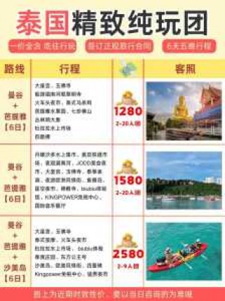 去泰国旅游七天多少钱，到泰国7日游？
