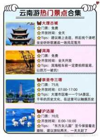 云南热门景点排名有哪些？云南热门景点排名有哪些名字？