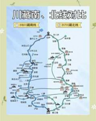 318国道川藏线地图，318国道川藏线景点攻略