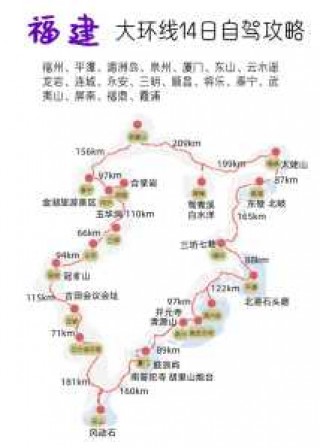 福建自驾游最佳路线图，福建自驾游最佳路线图厦门出发？