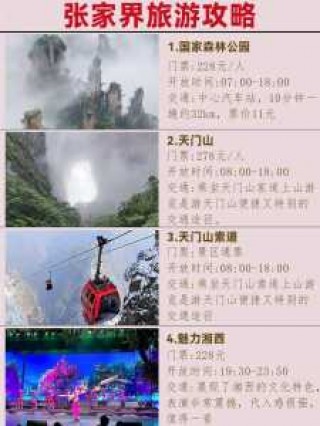 张家界景点图片，张家界景点图片 分布图