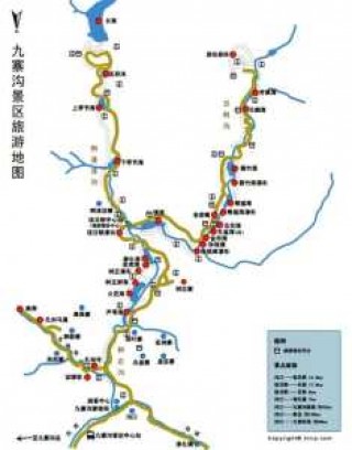 九寨沟景区线路图，九寨沟线路攻略