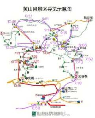 黄山旅游图黄山导游图？黄山 旅游地图？