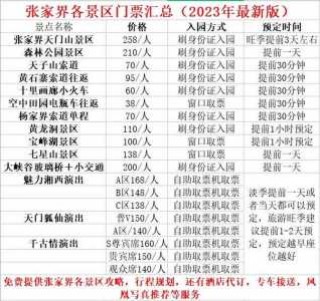 张家界免门票政策？2025张家界免门票政策？