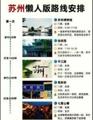 苏州旅游攻略自由行攻略，苏州旅游攻略自由行攻略一日