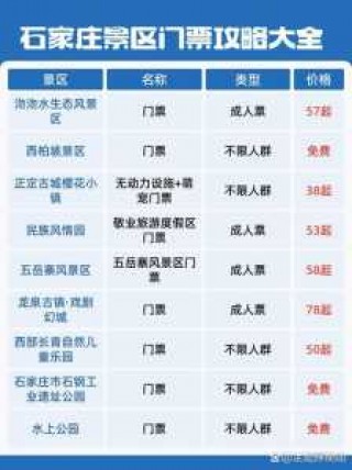 石家庄市个免费景点？石家庄十个免费景点有哪些？