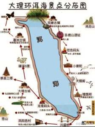 大理旅游景点顺序地图，大理旅游景点路线图