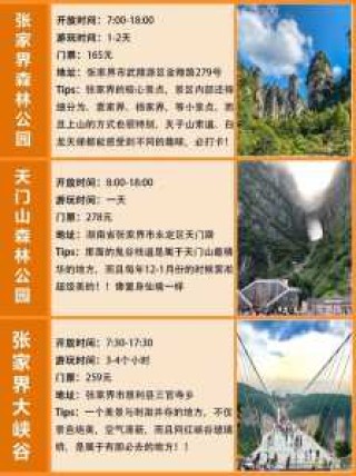 张家界主要景点介绍？张家界的旅游景点介绍？