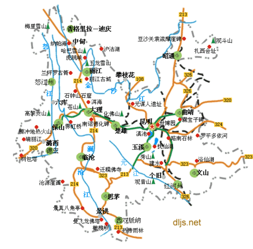 云南旅游景点地图分布图,云南旅游地图高清版大图 景点? 第3张 云南旅游景点地图分布图,云南旅游地图高清版大图 景点? 第3张